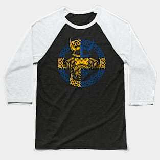 Swedish Viking Warrior Baseball T-Shirt